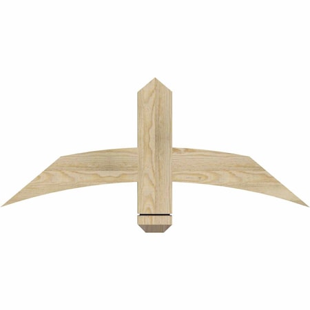 Ekena Millwork Bellingham Rough Sawn Timber Gable Bracket, Douglas Fir, 36"W x 15"H x 2"D x 4"F, 10/12 Pitch GBW036X15X0204BEL00RDF